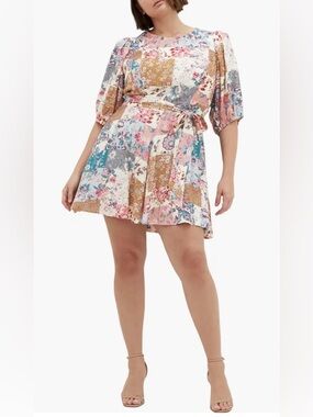 City Chic Forever Floral A-Line Minidress, size 18 , NWT